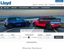 Tablet Screenshot of lloydmotorgroup.com